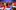 A bright illustration of a crowd wearing Christmas hats watching an orchestra perform.